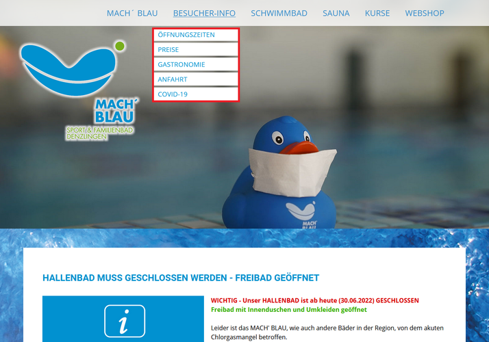 Menü Freibad Menü Freibad